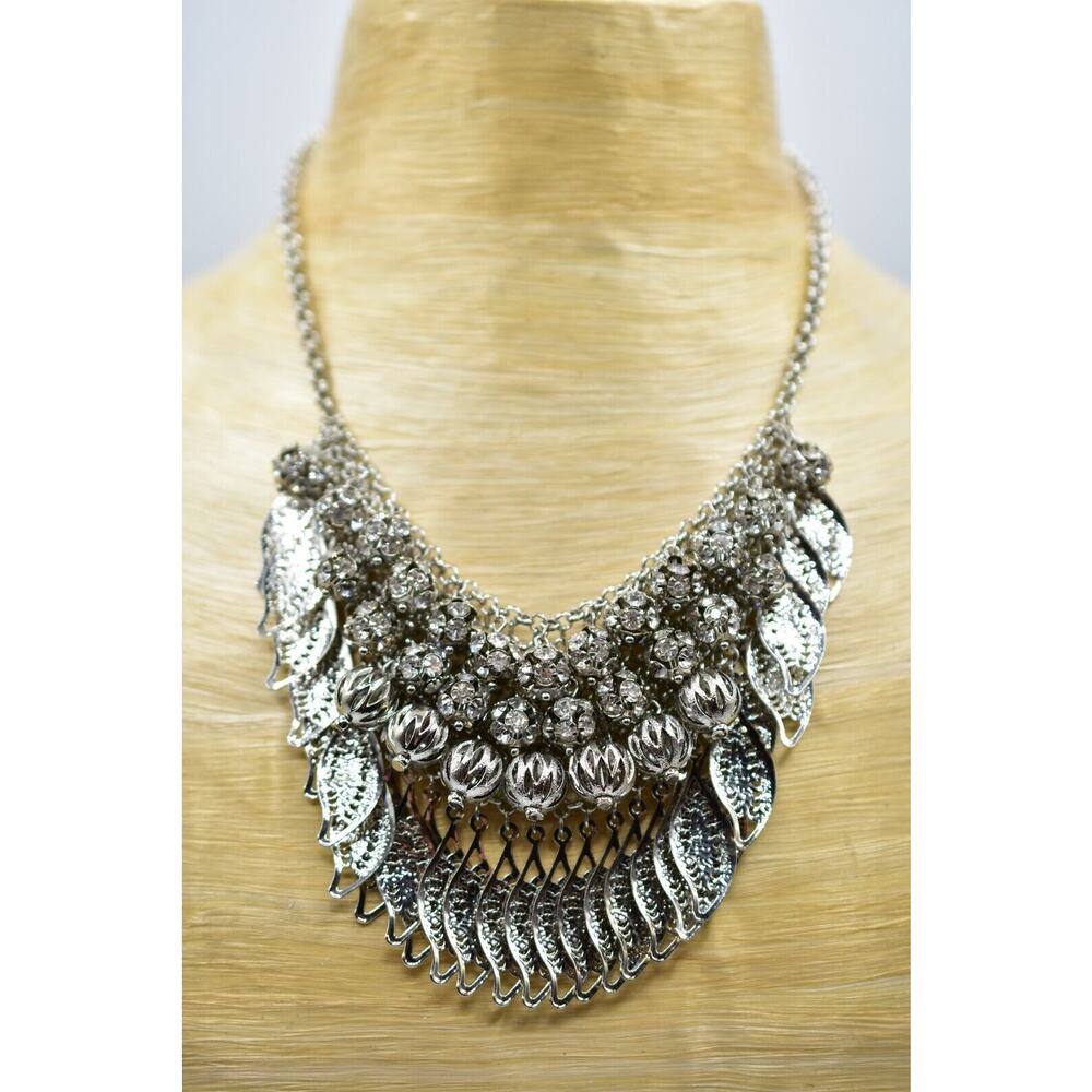 Statement Necklace Collar Sparkling Rhinestone Cr… - image 8